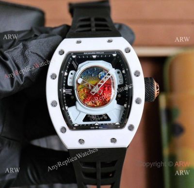 Swiss Richard Mille RM 52-05 Pharrell Williams Sapphire watch White Ceramic Case